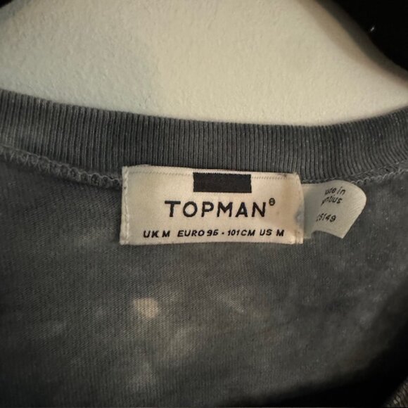 TOPMAN Bleach Wash Men's T-Shirt Size Medium - Picture 4 of 5